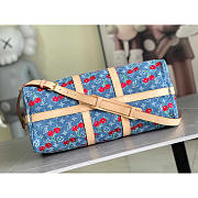 Louis Vuitton LV x TM Keepall 45 Cherry Denim 45x27x20cm - 5