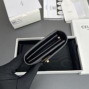 Celine Wallet 16 Satinated Calfskin Black 19x10x4cm - 4