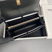 Celine Wallet 16 Satinated Calfskin Black 19x10x4cm - 3