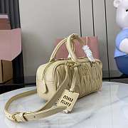 Miu Miu Arcadie Nappa Leather Cream 22x10.5x7.5cm - 6