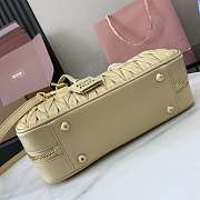 Miu Miu Arcadie Nappa Leather Tote Bag Cream 27x12x9cm - 4