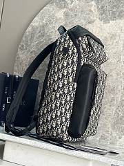 Dior Backpack Rider Blue Oblique 46x32x17.5cm - 5