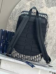 Dior Backpack Rider Blue Oblique 46x32x17.5cm - 4