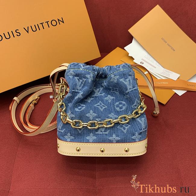 Louis Vuitton LV Nano Noé Denim 20.5x17.5x8.8cm - 1
