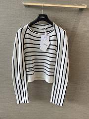 Dior Sweater Navy Blue White - 1