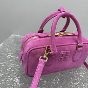Miu Miu Arcadie Bag Pink Suede 22x10.5x7.5cm - 5