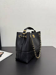 Chanel 25A Hobo Bag Black 35x24x12cm - 4