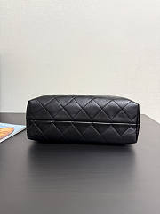 Chanel 25A Hobo Bag Tan Suede Black 35x24x12cm - 6