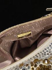 Jimmy Choo Callie Gold Satin Bag Crystals 24x20x3.5cm - 2