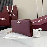 Gucci GG Marmont Two-tone Zipped Wallet Red 19x10.5x2cm - 5