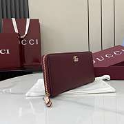 Gucci GG Marmont Two-tone Zipped Wallet Red 19x10.5x2cm - 3