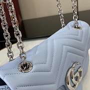 Gucci GG Marmont Shoulder Bag Blue 26x15x7cm - 2