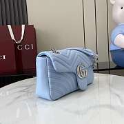 Gucci GG Marmont Shoulder Bag Blue 26x15x7cm - 3