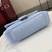 Gucci GG Marmont Shoulder Bag Blue 26x15x7cm - 5