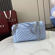 Gucci GG Marmont Shoulder Bag Blue 26x15x7cm - 4