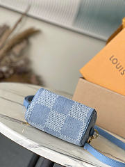 Louis Vuitton LV Speedy 18 Bandoulière Denim 18x12x10cm - 5