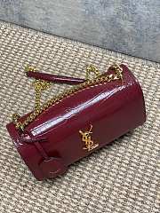 YSL Sunset Bag Red Wine Crocodile Gold 22x16x8cm - 2
