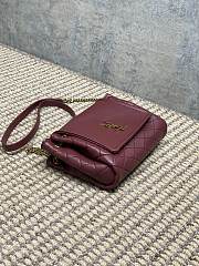 YSL Mini Nolita In Lambskin Red Wine 18x13x6cm - 6