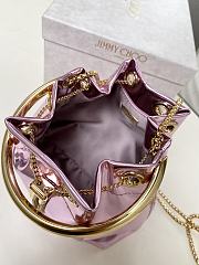 Jimmy Choo Bon Bon Purple Mirror Fabric Mini Bag 14x15x9.5cm - 2