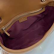 Gucci GG Marmont Shoulder Bag Brown Light Gold 26x15x7cm - 3
