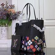 Louis Vuitton LV x TM Neverfull Black MM Superflat 31x28x14cm - 5