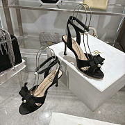 Dior Adiorable Heel Sandal Black Fringed Grosgrain 8cm - 2