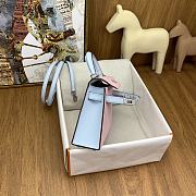 Hermes Mini Kelly Bag Pink Blue Epsom Silver 19cm - 2