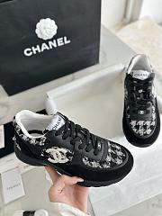 Chanel Black Tweed Sneaker - 5