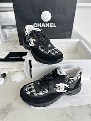 Chanel Black Tweed Sneaker - 3