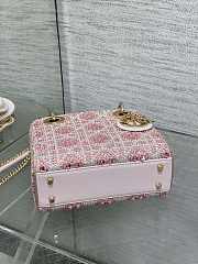 Dior Mini Lady Bag Multicolor Pink 17cm - 5