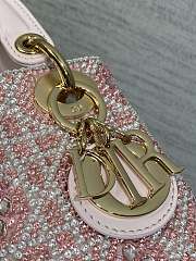 Dior Mini Lady Bag Multicolor Pink 17cm - 3