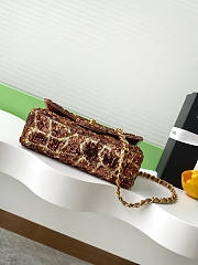 Chanel Flap Bag Yellow Sequins 21x14x8cm - 4