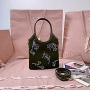 Miu Miu Embellished Canvas Tote Bag 20x24cm - 5