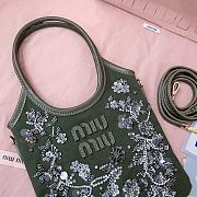 Miu Miu Embellished Canvas Tote Bag 20x24cm - 3