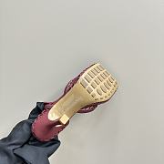 Bottega Veneta Stretch Lace-Up Sandal Red Wine 9cm - 5
