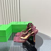Bottega Veneta Stretch Lace-Up Sandal Red Wine 9cm - 2