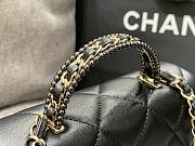 Chanel Top Handle Black Bag Lambskin 14x19x8.5cm - 2