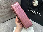 Chanel Medium Flap Bag Iridescent Pink 25cm - 6