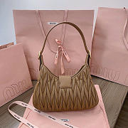Miu Miu Brownish Beige Leather Shoulder Bag 29x15x4cm - 2