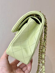 Chanel Flap Bag Light Green Lambskin 25cm - 3