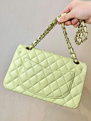 Chanel Flap Bag Light Green Lambskin 25cm - 5