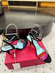 Valentino Suede & Leather Sandal Heel 6cm - 5