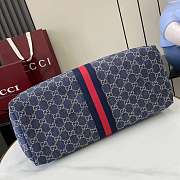 Gucci Giglio Large Tote Bag Blue 60x47x16cm - 4