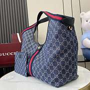 Gucci Giglio Large Tote Bag Blue 60x47x16cm - 3