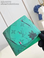 Louis Vuitton LV Slender Wallet Green 11x8.5x2cm - 2