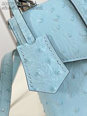 Louis Vuitton LV Rose des Vents Blue Ostrich 19x15x9cm - 2