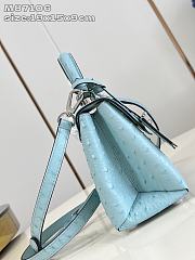 Louis Vuitton LV Rose des Vents Blue Ostrich 19x15x9cm - 4