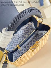 Louis Vuitton LV Capucines BB Raffia Nvay Blue 27x9x18cm - 2