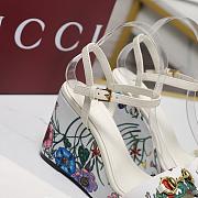 Gucci Horsebit White Heel 10cm - 3