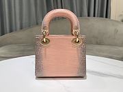 Dior Mini Lady Bag Lizard Pink 17cm - 3